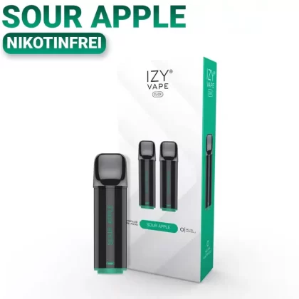 Izy Vape – IZY CLICK Pod – Sour Apple 0mg/ml Nikotin – Nikotinfrei
