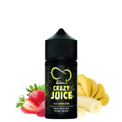 Mukk Mukk Crazy Juice – Fraise Banane Retro 50ml