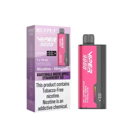 Rufpuf Viper Disposable – Guatemala Green Apple Strawberry Ice 50mg (9000Puffs) - Vapebazaar Pk