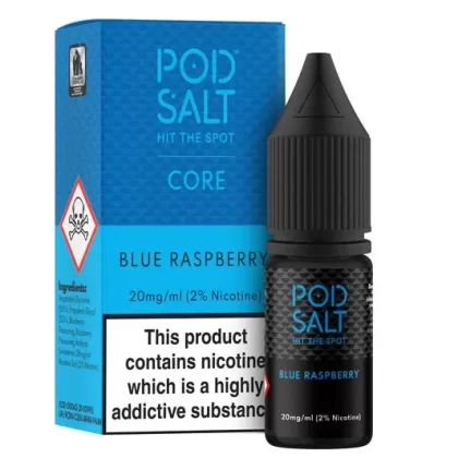 Pod Salt Blue Raspberry 10ml Nicotine Salt E-Liquid - Eliquidsupply