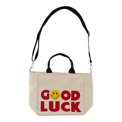 Women’s Happy Face Canvas Tote