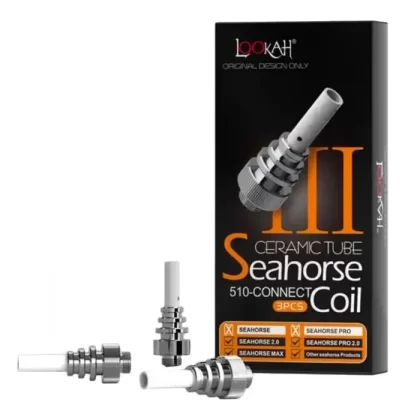 Lookah Seahorse Ceramic Tube Vape Coil - 3 Pack; 0.6ohm