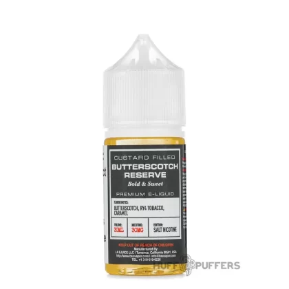 BSX Salt Nic – Butterscotch Reserve 30mL - Nicotine Strength#30mg>50mg