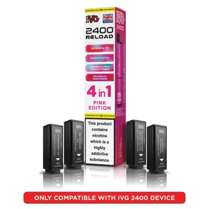 IVG 2400 Reload 4 in 1 Prefilled Pods Pink Edition