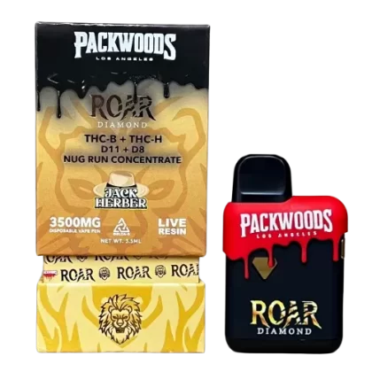 Roar x Packwoods Nug Run Concentrate 3500MG LIVE RESIN THC-B + THC-H, D11 +D8 – Jack Herber