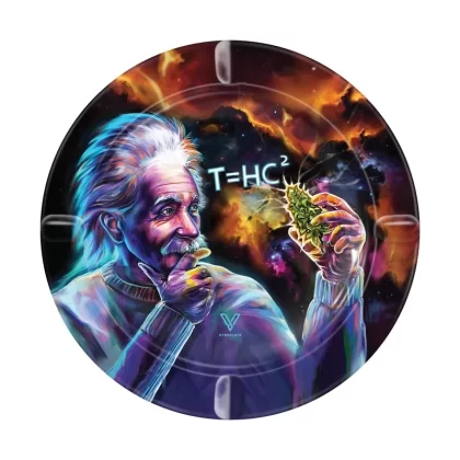 V Syndicate T=HC2 Einstein Black Hole Round Metal Ashtray – 5in