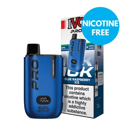 0mg (0%) IVG Pro 12 Prefilled Vape Kit – Nicotine Free - Vape Product; Blue Raspberry Ice, Fizzy Cherry