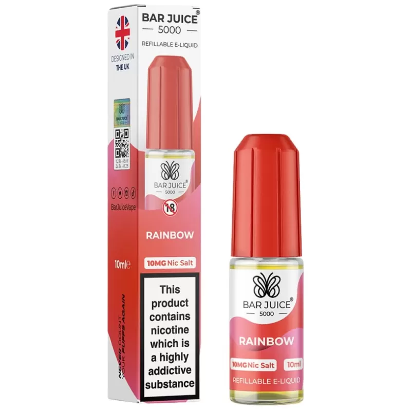 Rainbow Nic Salt E-Liquid by Bar Juice 5000 (10ml) - 15mg