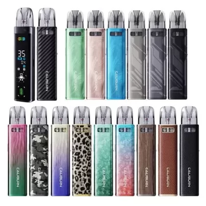 Uwell Caliburn G3 Pro 35W Pod System - Color#Black Carbon>Black Leather>Brown Leather>Brown Wood>Emerald Green>Frozen Aurora>Frozen Green>Golden Leopard>Golden Purple>Green Camo>Midnight Bla