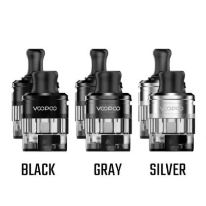 VOOPOO PnP X Empty Replacement Pod Cartridge (Pack of 2) - Black-DTL Version, Black-MTL Version