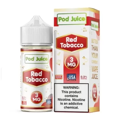 Pod Juice Red Tobacco | Tobacco Free Nicotine 100ML E-Juice - Eliquidsupply