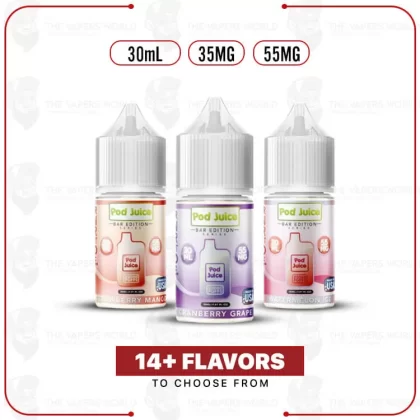 Pod Juice Salt PJ 5000 Series Tobacco Free Nicotine E-Juice 30ml - Thevapersworld