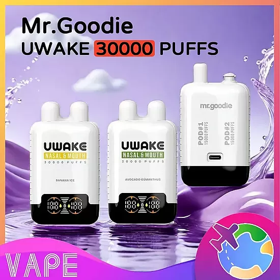 Mr. Goodie UWAKE 30000 – 30K Puffs Nasal & Mouth Inhalation Dual Mesh Coils Disposable Vape