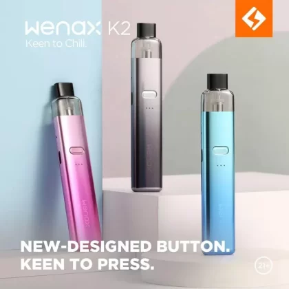 GEEKVAPE WENAX K2 POD KIT - COLOR#MATTE BLACK>MATTE GUNMETAL>Glossy Blue>Glossy Gray>Glossy Pink>Matte Violet