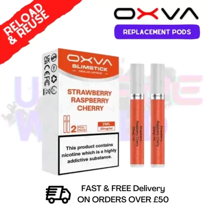 Strawberry Raspberry Cherry Oxva SlimStick Prefilled Pod Cartridges – £3.89