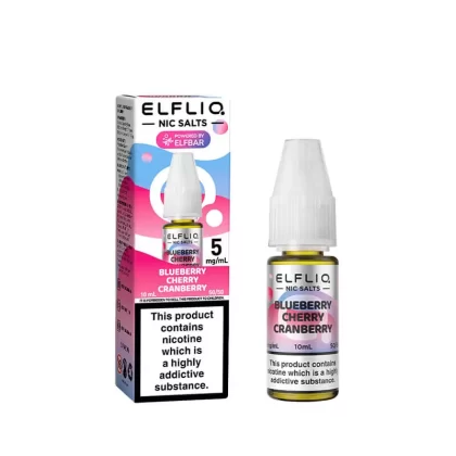 Elf Bar ElfLiq Blueberry Cherry Cranberry Nic Salt E-Liquid - Vapestore Co