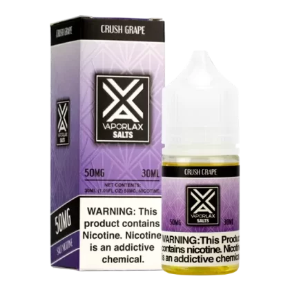 VaporLax Salt Crush Grape - Nicotine Level#50MG>25MG