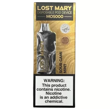 Lost Mary MO5000-Sauer Gami Mint-Schwarz Gold Edition - Ejuicewarehouse