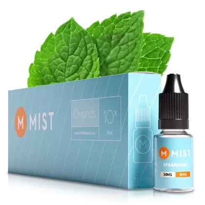 Spearmint E Liquid (10x10ml) - 30PG/70VG (Extra Vapour) / Medium 12mg