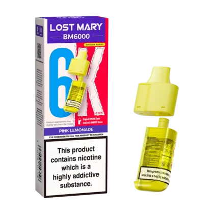 Pink Lemonade Lost Mary BM6000 Refill Pack - 20mg - Vape Product (1BF88C)