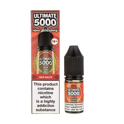 Sour Cherry Apple Nic Salt E-Liquid by Ultimate 5000 Bar Salt - 10mg