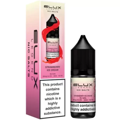 Strawberry Ice Cream Nic Salt E-Liquid Legend Series by ELUX (10ml) - 20mg