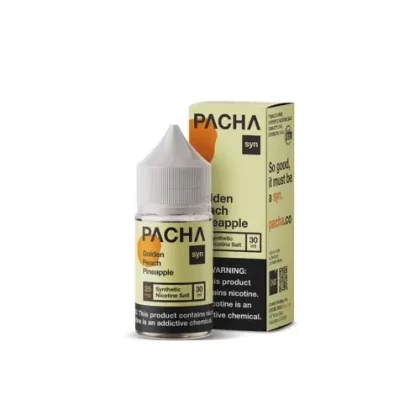 Pacha Salts Golden Peach Pineapple Synthetic Nicotine E-Juice 30ml