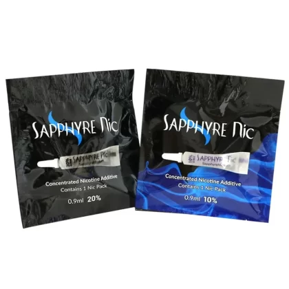 Sapphyre Nicotine Pack - Strength#0.9ml 10% (blue)>0.9ml 20% (black)>1.8ml 20% (red)