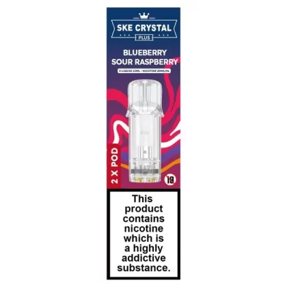 SKE CRYSTAL PLUS PODS BLUEBERRY SOUR RASPBERRY Pre-Filled 20mg (10pk)