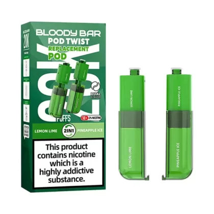 Bloody Bar Pod Twist 20K Lemon Lime/ Pineapple Ice Prefilled Pod - Vapestreams Co