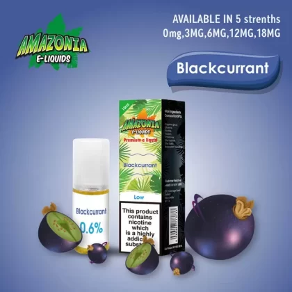Blackcurrant 50/50 E-Liquid 10ml By Amazonia