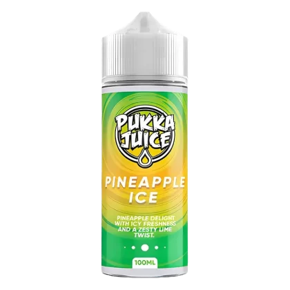 Pukka Juice Pineapple Ice Vape Juice 100ml - Size#0 Nic Shots>1 x 18mg Nic Shot>2x 18mg Nic Shot