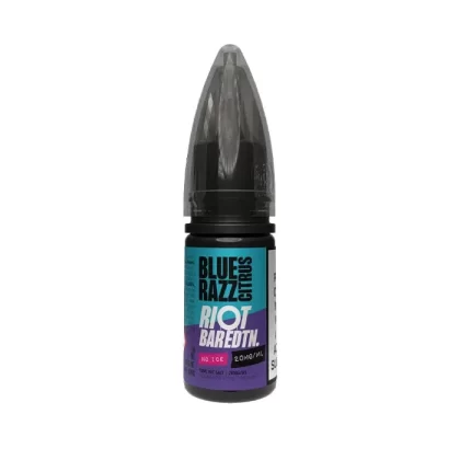 Blue Razz Citrus Nic Salt E-Liquid by Riot Bar Edition No Ice - 10 mg – Medium Strength, 20 mg – High Strength