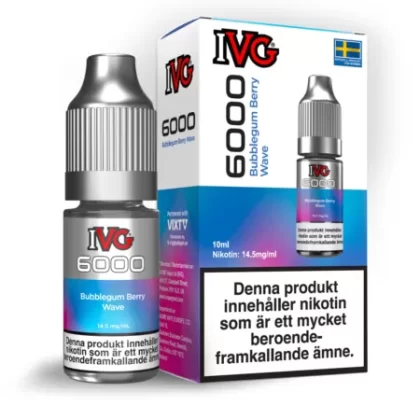 IVG Salt 6000 – Bubblegum Berry Wave 14,5mg 10ml - E Ciggbutiken Se