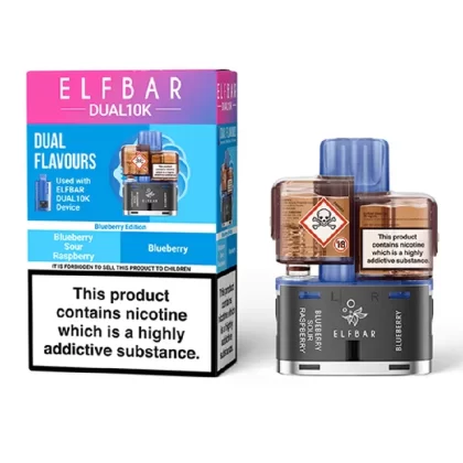 Elf Bar Dual 10K Refill Pods - Flavour#Blue Edition>Blueberry Edition>Cherry Edition>Drinks Edition>Exotic Edition>Fizzy Edition>Fruity Edition>Grape Edition>Green Edition>Lemon Edition>Pine