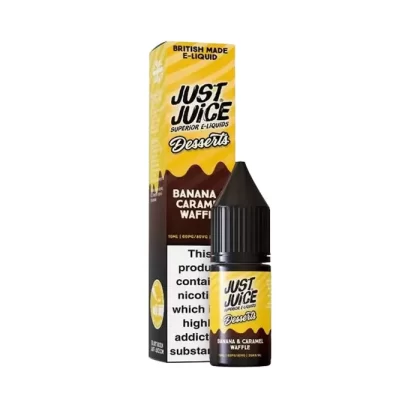 Banana & Caramel Waffle Nic Salt E-Liquid by Just Juice Desserts - 5 mg - Low Strength