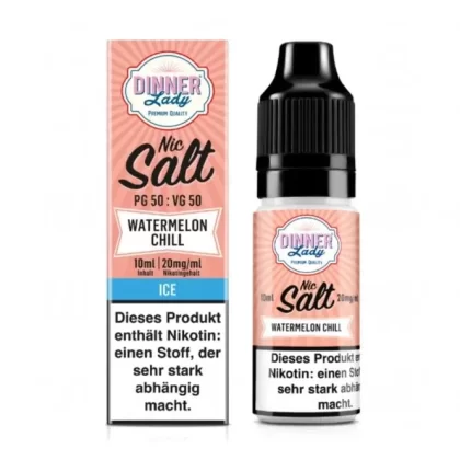 Dinner Lady Watermelon Ice Nic Salt E Liquid (10ml)