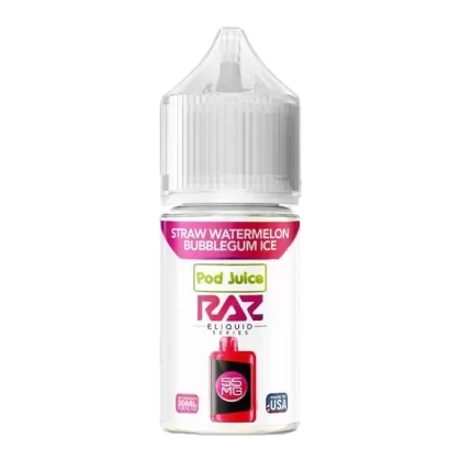 Straw Watermelon Bubblegum Ice RAZ X Pod Juice - Customer Group#VAP~Nicotine#20mg>35mg>55mg~Size#Single