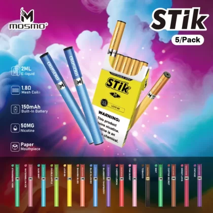 MOSMO STiK Disposable E-Cig Device – 5 Pack - Double Apple