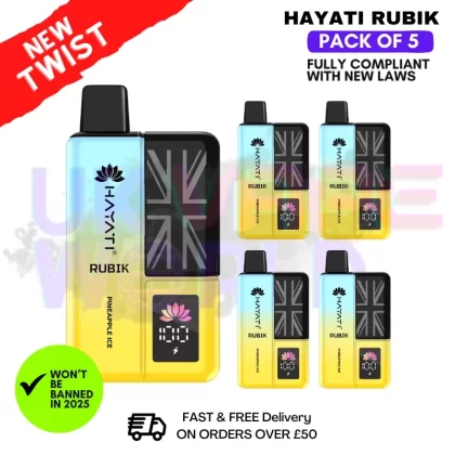 Hayati Rubik 7000 Puff Pineapple ICE [PACK OF 5]