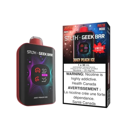 STLTH x GEEK BAR CANADA LIMITED EDITION - Juicy Peach Ice - 20 mg/mL (wholeseller) - Excise AB, 20 mg/mL - AB (478177)
