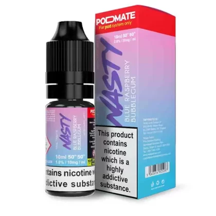 Nasty Pod Mate Salt Blue Raspberry Bubblegum Nic Salt E-Liquid - 10mg