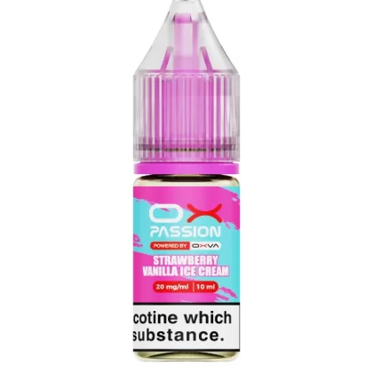 Strawberry Vanilla Ice Cream OX Passion Nic Salt E-Liquid by OXVA - 10ml - 10mg