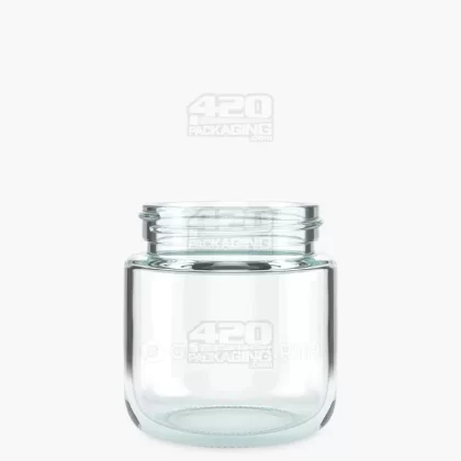 Rounded Base Clear Glass Jars | 53mm – 3oz – 32 Count - Vape Store