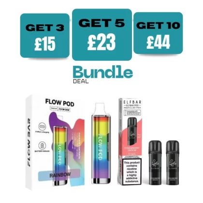 Flow Pod CP600 Pod Kit + Elf Bar 600 Prefilled Pods (Bundle) - Dragon Fire / Cherry Cola