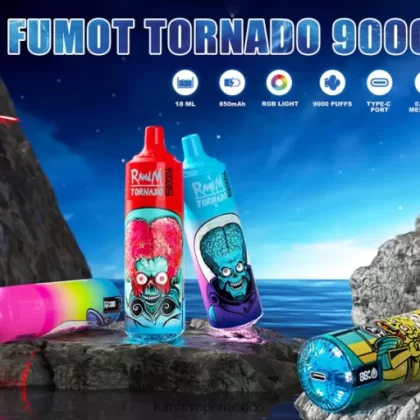 Fumot Tornado 1 pieza de vaporizador desechable 9000 pro de 18 ml limonada de durazno H0XPTX223 Fumot Sabores - Fumotvapemexico