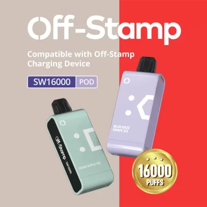 Off-Stamp SW16000 Disposable Pod Powered By LOST MARY – 16000 Puffs - Peach+