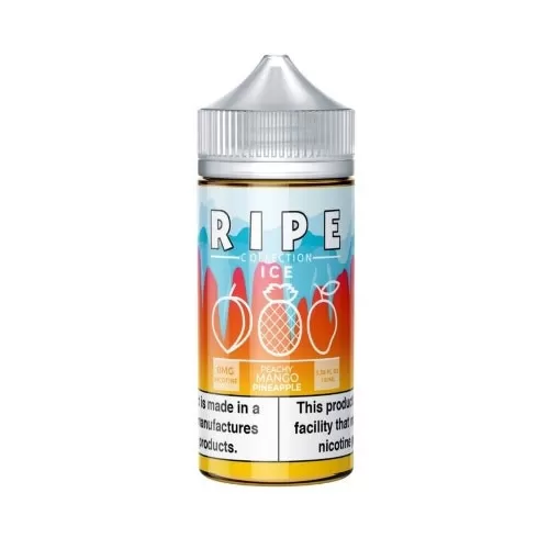 Ripe Collection Ice E-Liquid – Peachy Mango Pineapple 100ml
