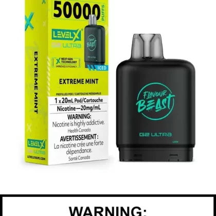 Extreme Mint Iced Flavour Beast Level X Ultra Pods