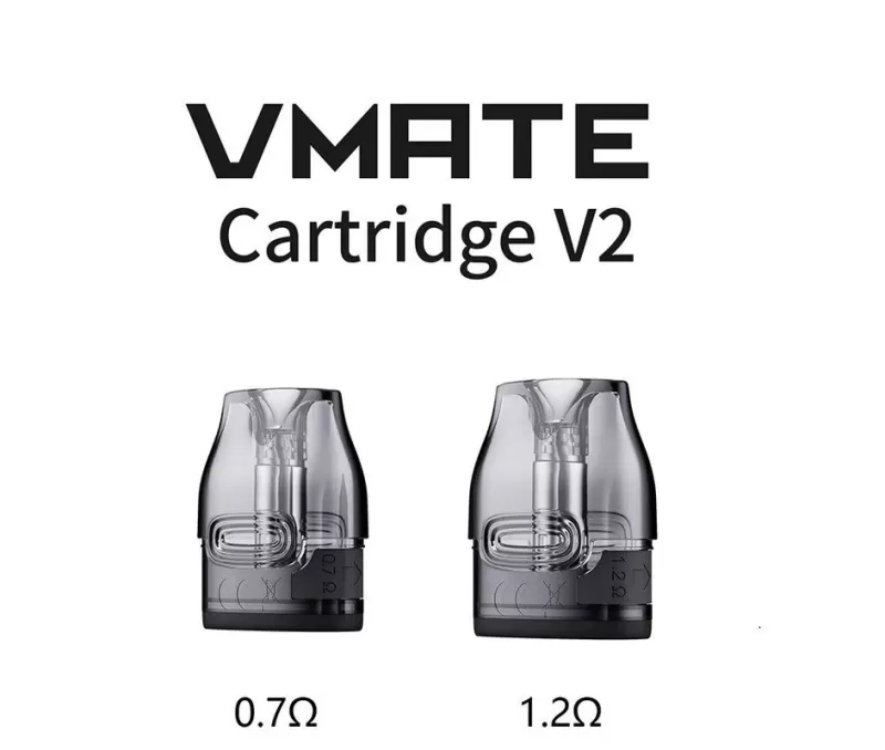 Voopoo VMate V2 Replacement Pods 0.7ohm and 1.2ohm Cartridges ( two pack )